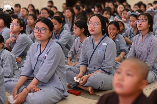 Dharma talk: Sowing seeds compassion preaching by Junior Thich Dao Thuyen - The second day of temporary ordination retreat for Children in Summer 2024