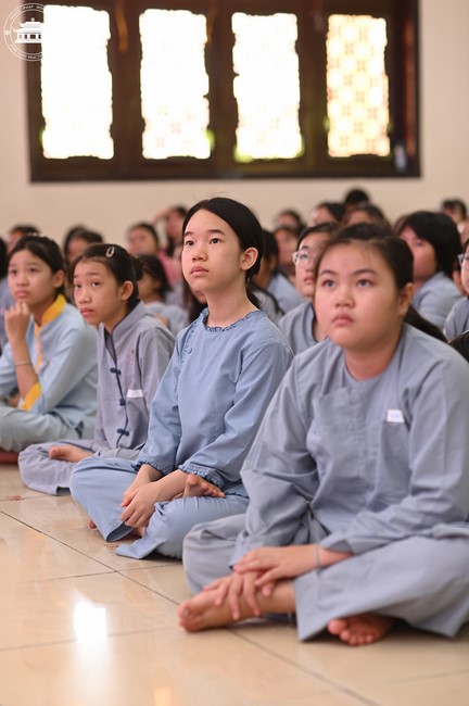 Dharma talk: Sowing seeds compassion preaching by Junior Thich Dao Thuyen - The second day of temporary ordination retreat for Children in Summer 2024