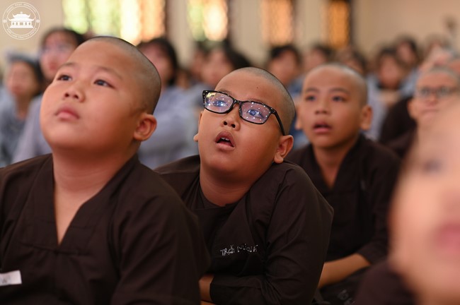 Dharma talk: Sowing seeds compassion preaching by Junior Thich Dao Thuyen - The second day of temporary ordination retreat for Children in Summer 2024