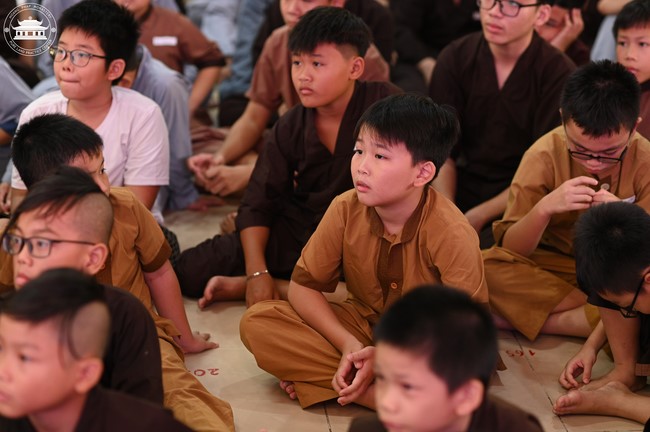Dharma talk: Sowing seeds compassion preaching by Junior Thich Dao Thuyen - The second day of temporary ordination retreat for Children in Summer 2024