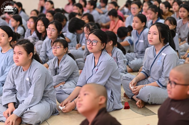 Dharma talk: Sowing seeds compassion preaching by Junior Thich Dao Thuyen - The second day of temporary ordination retreat for Children in Summer 2024