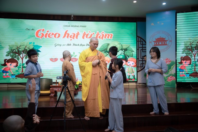 Dharma talk: Sowing seeds compassion preaching by Junior Thich Dao Thuyen - The second day of temporary ordination retreat for Children in Summer 2024
