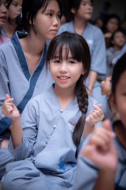 Dharma talk: Sowing seeds compassion preaching by Junior Thich Dao Thuyen - The second day of temporary ordination retreat for Children in Summer 2024