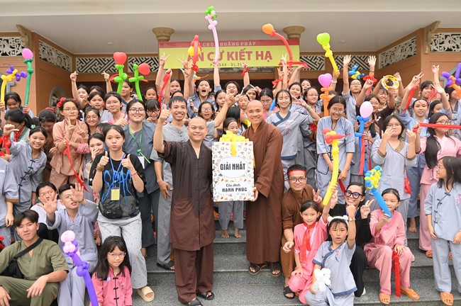 Dharma talk: Steeling oneself for the inside, preaching Junior Thich Minh Thanh - The third day of temporary ordination retreat for Children in Summer 2024