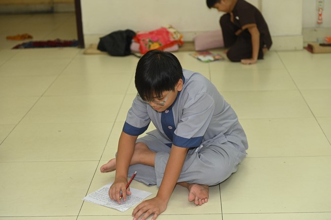 Dharma talk: Steeling oneself for the inside, preaching Junior Thich Minh Thanh - The third day of temporary ordination retreat for Children in Summer 2024
