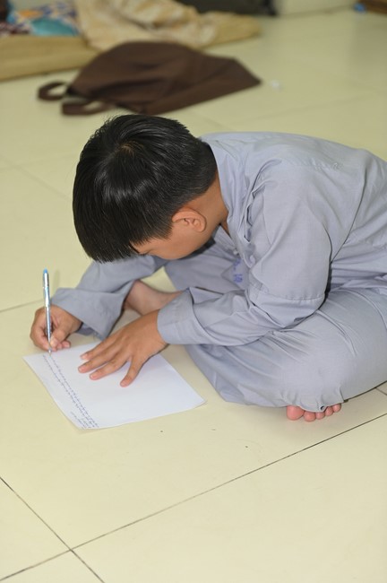 Dharma talk: Steeling oneself for the inside, preaching Junior Thich Minh Thanh - The third day of temporary ordination retreat for Children in Summer 2024