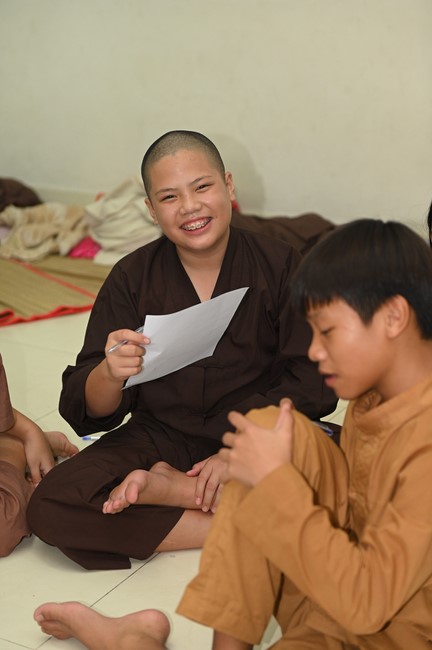 Dharma talk: Steeling oneself for the inside, preaching Junior Thich Minh Thanh - The third day of temporary ordination retreat for Children in Summer 2024