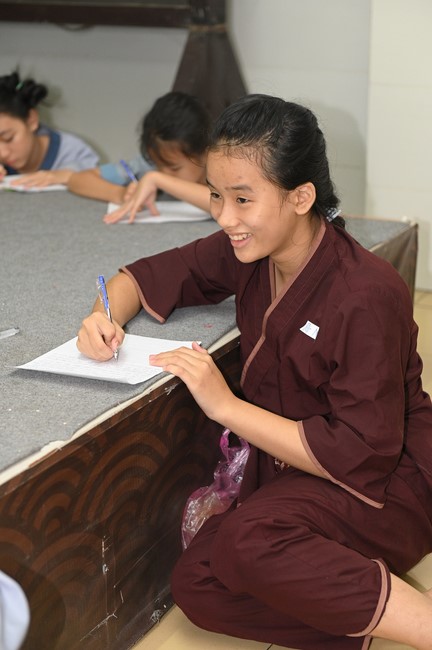 Dharma talk: Steeling oneself for the inside, preaching Junior Thich Minh Thanh - The third day of temporary ordination retreat for Children in Summer 2024