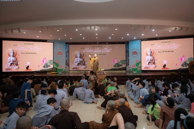 Dharma talk: Steeling oneself for the inside, preaching Junior Thich Minh Thanh - The third day of temporary ordination retreat for Children in Summer 2024
