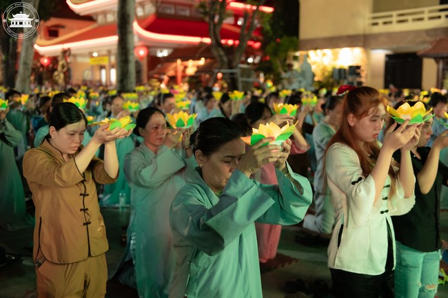 Candle Lighting Night of Ullambana Ceremony holding by Hieu and Thuong Group