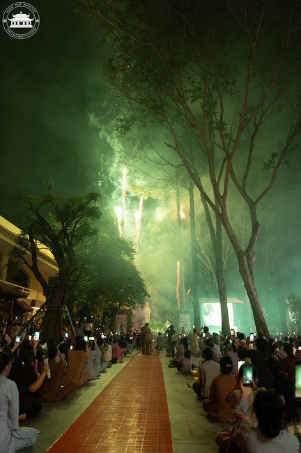 Candle Lighting Night of Ullambana Ceremony holding by Hieu and Thuong Group