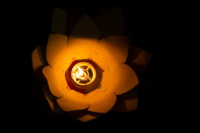 Candle Lighting Night of Ullambana Ceremony holding by Hieu and Thuong Group