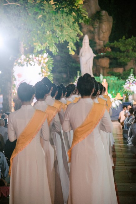 Candle Lighting Night of Ullambana Ceremony holding by Hieu and Thuong Group