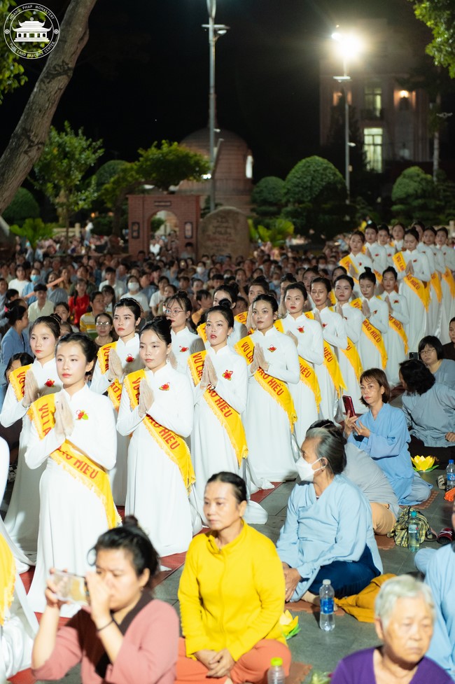 Candle Lighting Night of Ullambana Ceremony holding by Hieu and Thuong Group