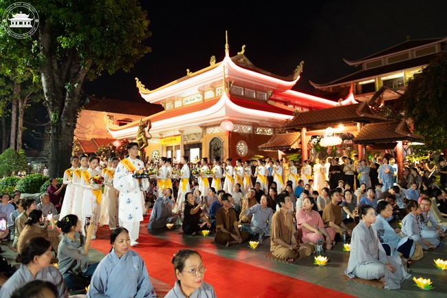Candle Lighting Night of Ullambana Ceremony holding by Hieu and Thuong Group