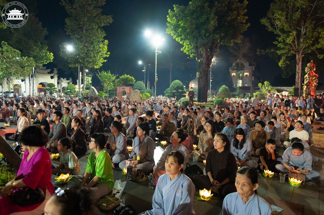 Candle Lighting Night of Ullambana Ceremony holding by Hieu and Thuong Group