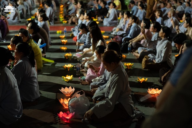 Candle Lighting Night of Ullambana Ceremony holding by Hieu and Thuong Group