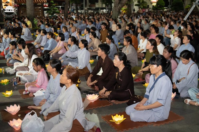 Candle Lighting Night of Ullambana Ceremony holding by Hieu and Thuong Group