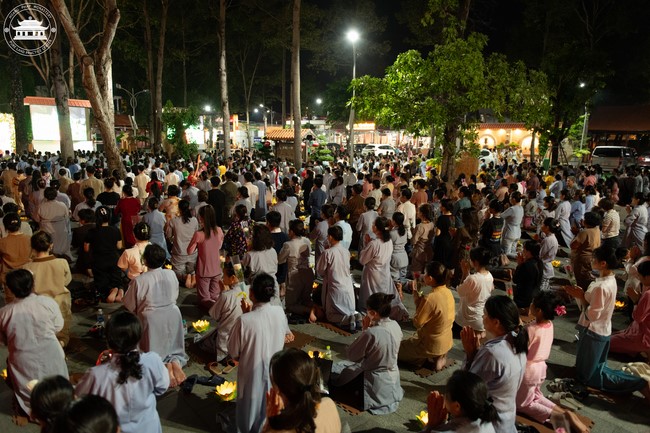 Candle Lighting Night of Ullambana Ceremony holding by Hieu and Thuong Group