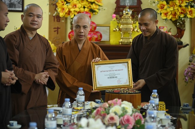 Donating to Vietnam Buddhist University (VBU) in Hanoi City from NCT Talent Monk Fund