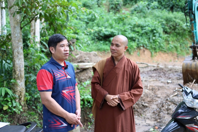 Disaster relief in Nghe An province in the pagoda's charity activities