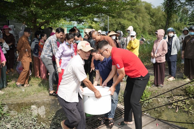 Freeing of creatures at Binh My ferry
