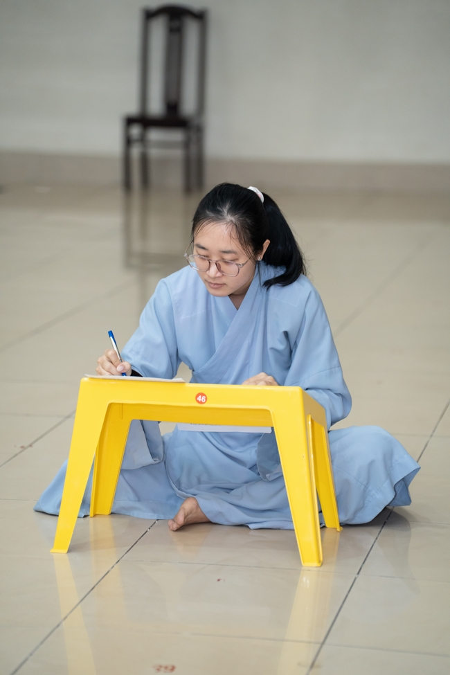 The contest to learn about the teachings for Buddhists at the pagoda