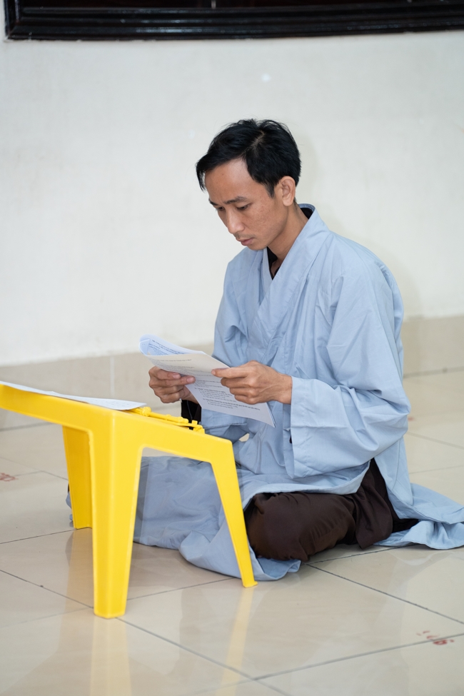 The contest to learn about the teachings for Buddhists at the pagoda