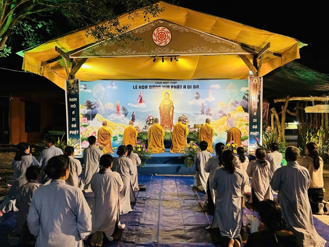 Chùa Nhất Pháp - Đồng Nai: Lễ Hoa đăng vía Đức Phật A Di Đà