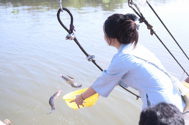 Phóng sinh tại bến phà Bình Mỹ