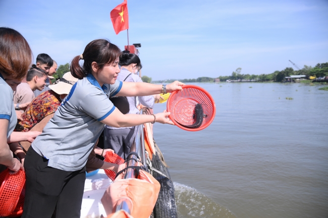 Phóng sinh tại bến phà Bình Mỹ