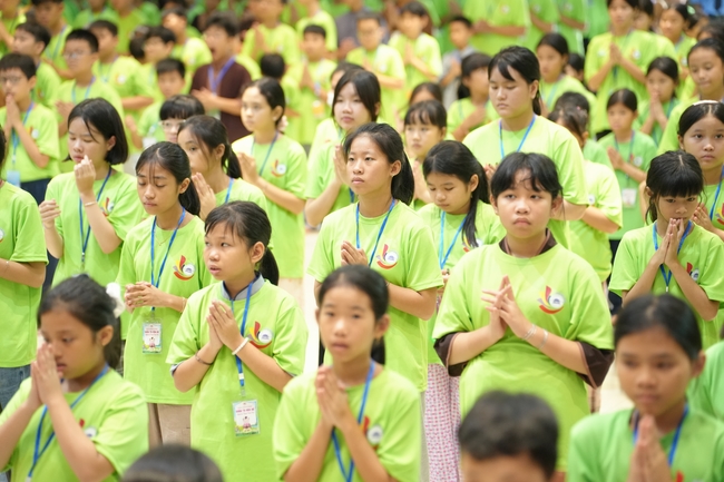 Khai khóa Khoá tu thiếu nhi– Xuất gia gieo duyên, chủ đề “Đóa hoa tâm”