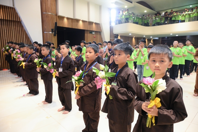 Khai khóa Khoá tu thiếu nhi– Xuất gia gieo duyên, chủ đề “Đóa hoa tâm”