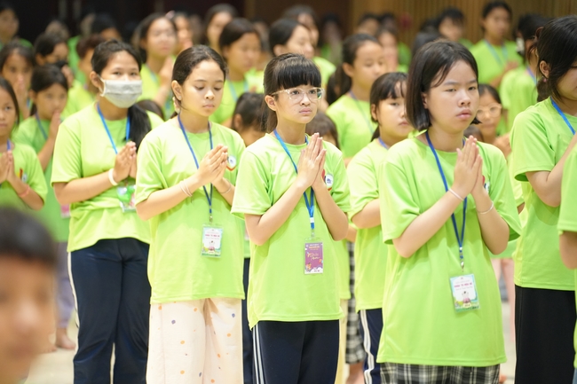 Khai khóa Khoá tu thiếu nhi– Xuất gia gieo duyên, chủ đề “Đóa hoa tâm”