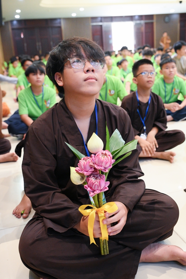 Khai khóa Khoá tu thiếu nhi– Xuất gia gieo duyên, chủ đề “Đóa hoa tâm”