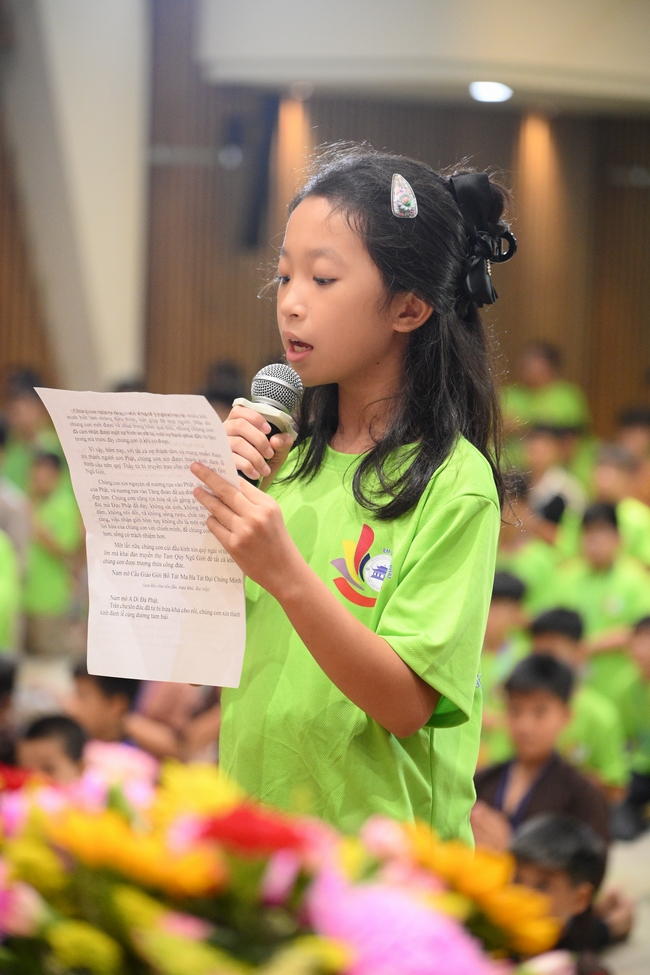 Khai khóa Khoá tu thiếu nhi– Xuất gia gieo duyên, chủ đề “Đóa hoa tâm”