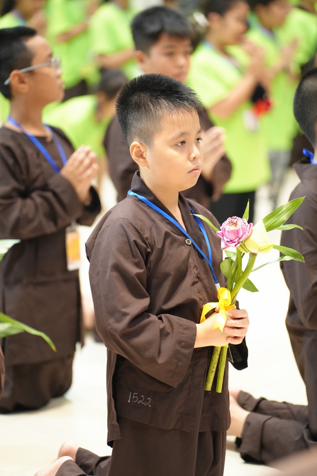 Khai khóa Khoá tu thiếu nhi– Xuất gia gieo duyên, chủ đề “Đóa hoa tâm”
