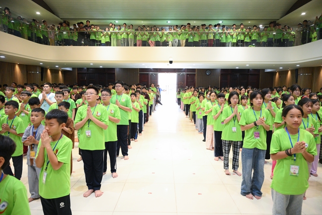 Khai khóa Khoá tu thiếu nhi– Xuất gia gieo duyên, chủ đề “Đóa hoa tâm”