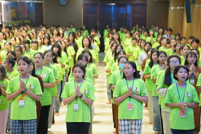 Ngày thứ 4 Khoá tu thiếu nhi – XGGD 2025 – Pháp thoại “Nguyện làm người con Phật”