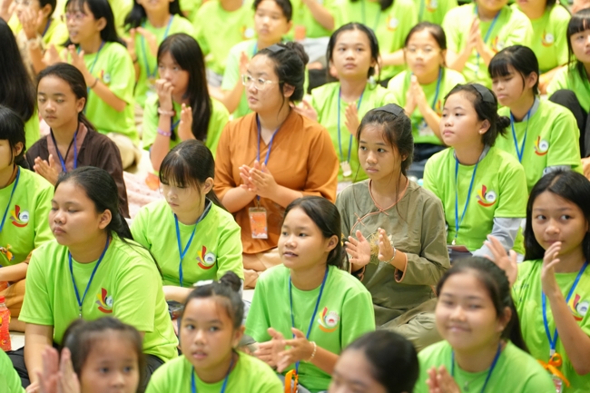 Ngày thứ 4 Khoá tu thiếu nhi – XGGD 2025 – Pháp thoại “Nguyện làm người con Phật”