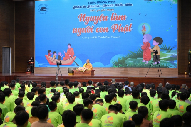 Ngày thứ 4 Khoá tu thiếu nhi – XGGD 2025 – Pháp thoại “Nguyện làm người con Phật”