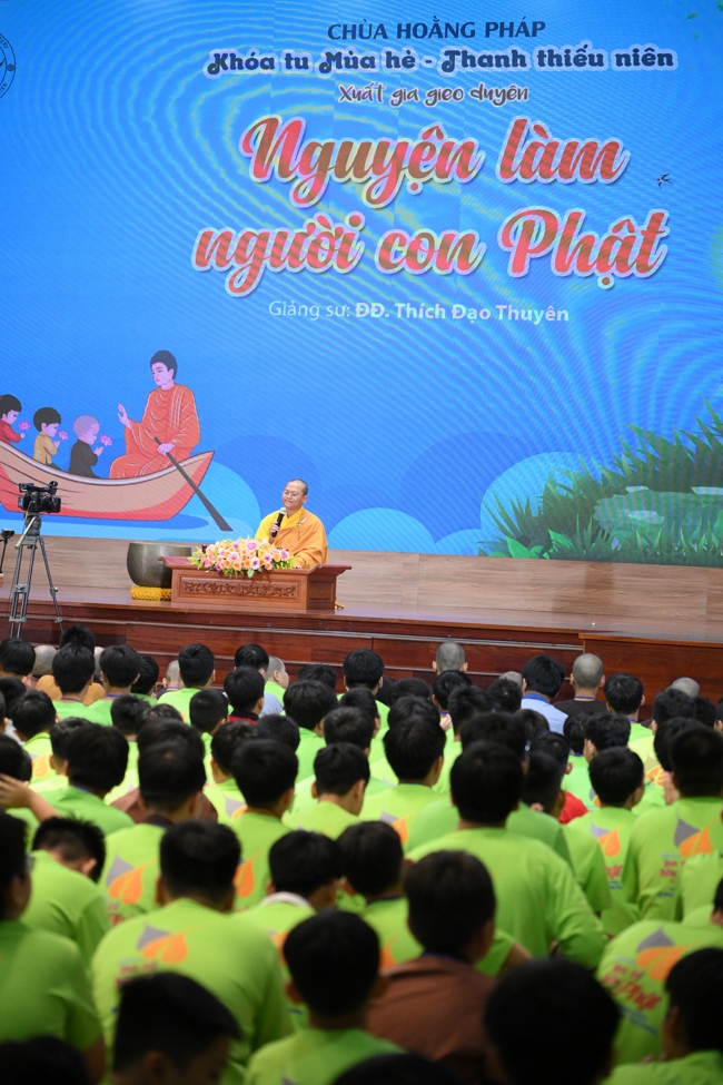 Ngày thứ 4 Khoá tu thiếu nhi – XGGD 2025 – Pháp thoại “Nguyện làm người con Phật”