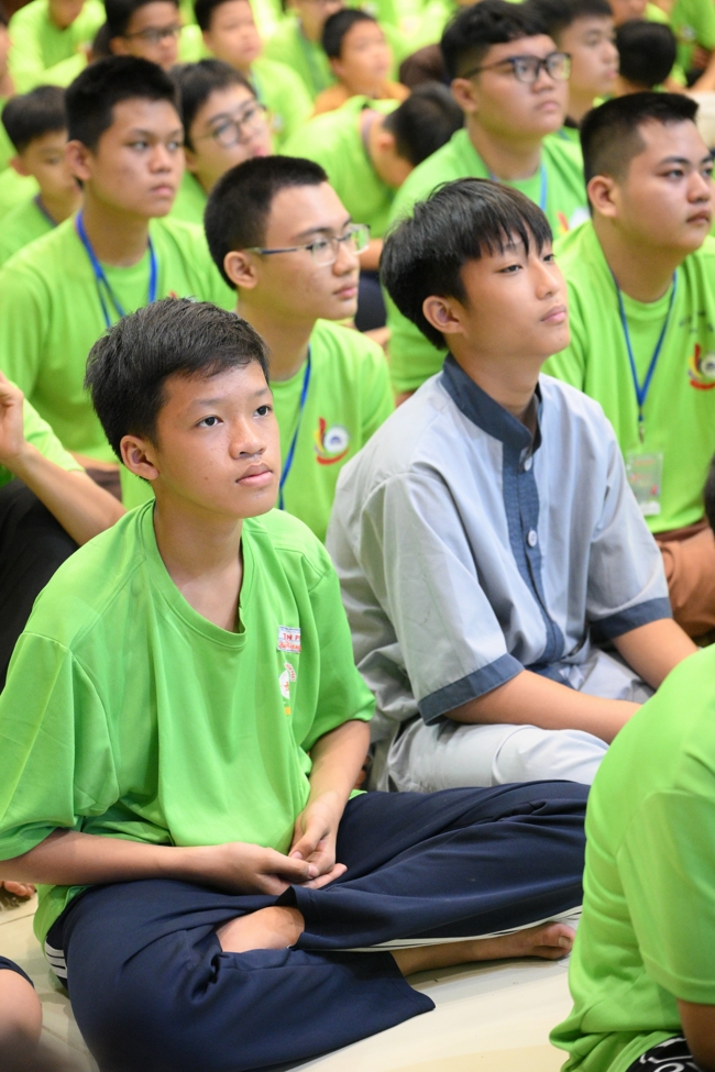 Ngày thứ 4 Khoá tu thiếu nhi – XGGD 2025 – Pháp thoại “Nguyện làm người con Phật”