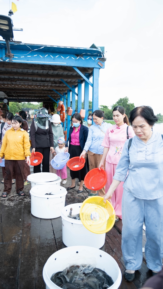 Phóng sinh tại bến phà Bình Mỹ