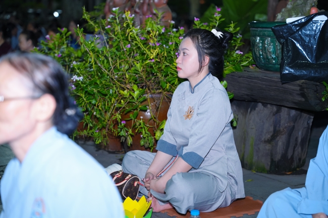 Candle Lighting Night of Ullambana Ceremony holding by Hieu and Thuong Group