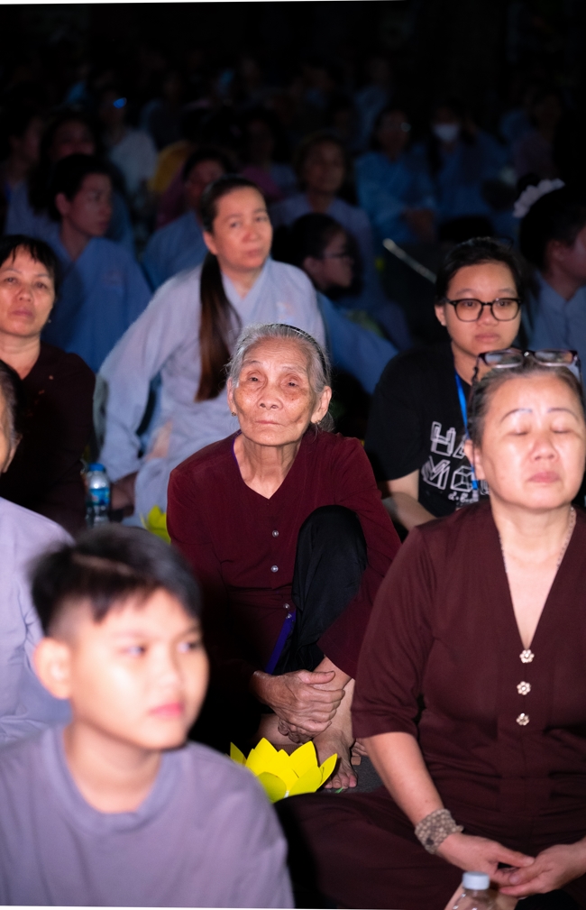 Candle Lighting Night of Ullambana Ceremony holding by Hieu and Thuong Group