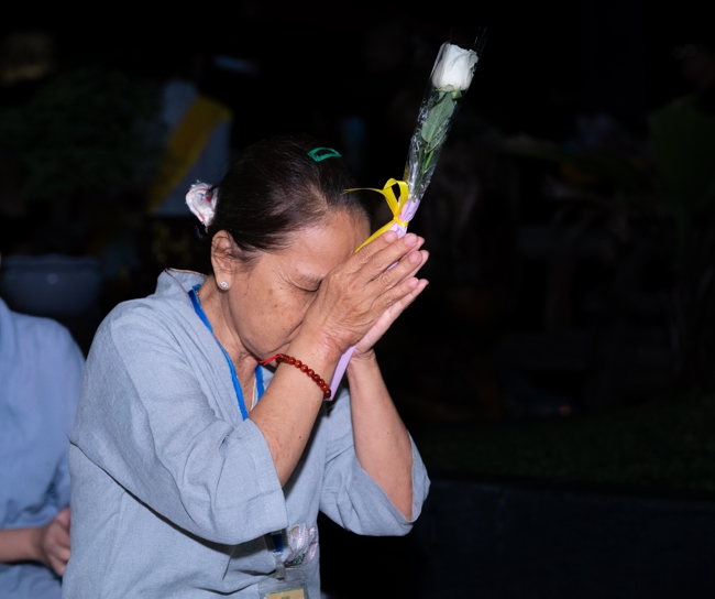 Candle Lighting Night of Ullambana Ceremony holding by Hieu and Thuong Group