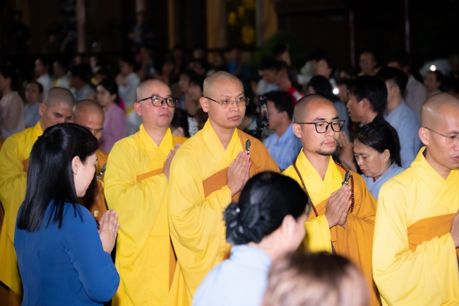 Candle Lighting Night of Ullambana Ceremony holding by Hieu and Thuong Group