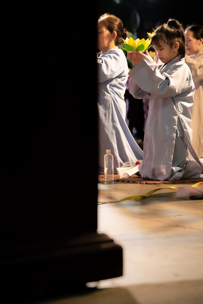 Candle Lighting Night of Ullambana Ceremony holding by Hieu and Thuong Group