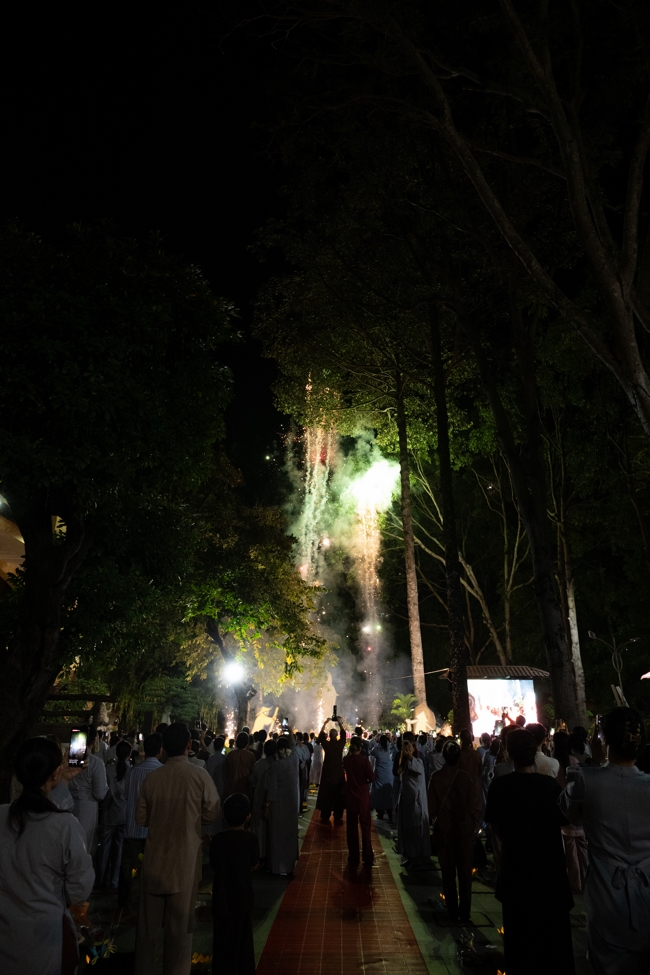 Candle Lighting Night of Ullambana Ceremony holding by Hieu and Thuong Group